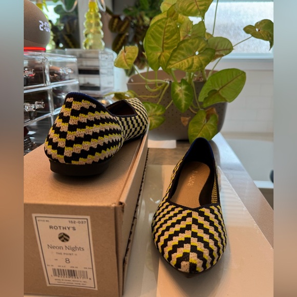 Rothy's Neon Nights The Point II Flats - Picture 2 of 7